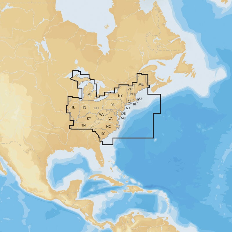 Navionics+ Cartography, East Regions image number 1