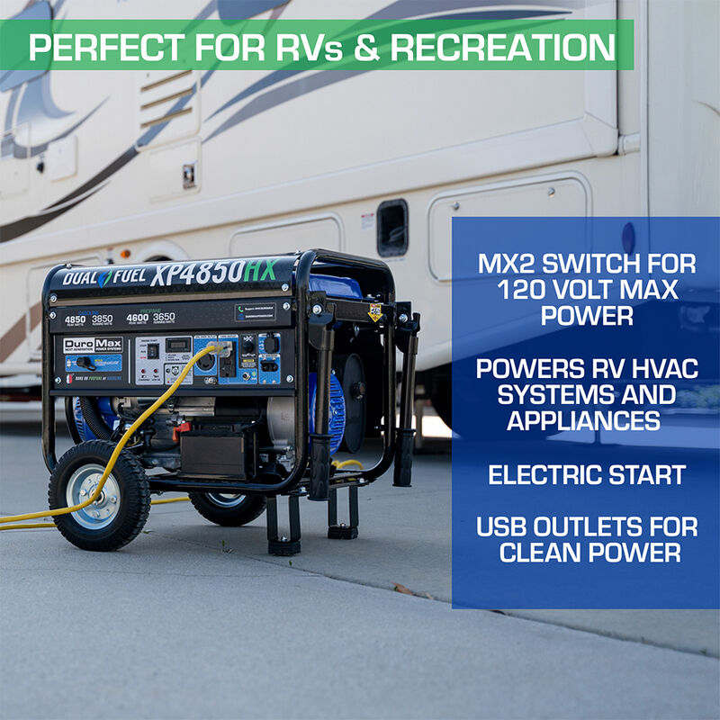 DuroMax 4,850-Watt 210cc Dual Fuel Portable Generator with CO Alert image number 4