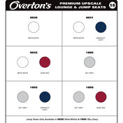 Overton's Standard/Premium Boat Seat Vinyl Sample Card