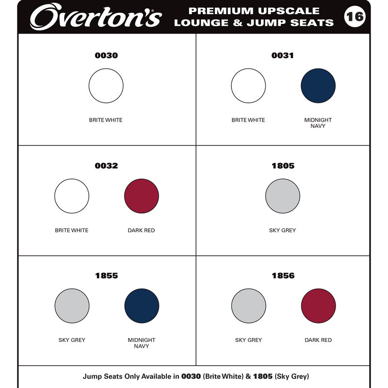 Overton's Standard/Premium Boat Seat Vinyl Sample Card image number 1