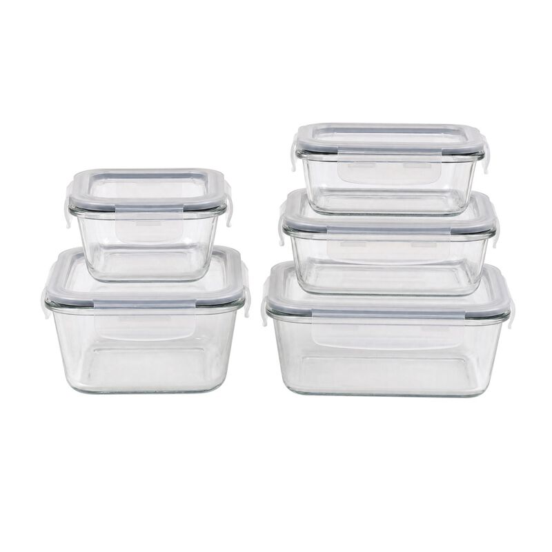 Brookstone 10-Piece Glass Food Storage Set image number 2