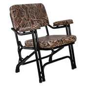 Springfield Deck Chair with Black Frame, Mossy Oak Shadow Grass Blades