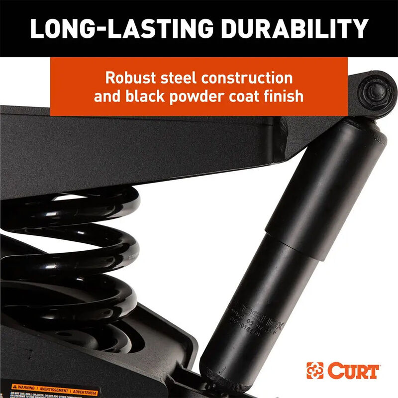 CURT Helux Coil-Spring 5th Wheel Pin Box, 5,400 lbs. Pin Weight, 24,000 lbs. Capacity image number 2