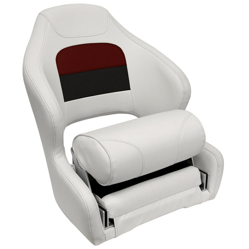 Wise Deluxe Series Pontoon Bucket Seat with Flip-Up Bolster image number 2