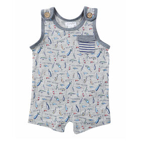 Mud Pie Boys' Fishing Sleeveless Romper