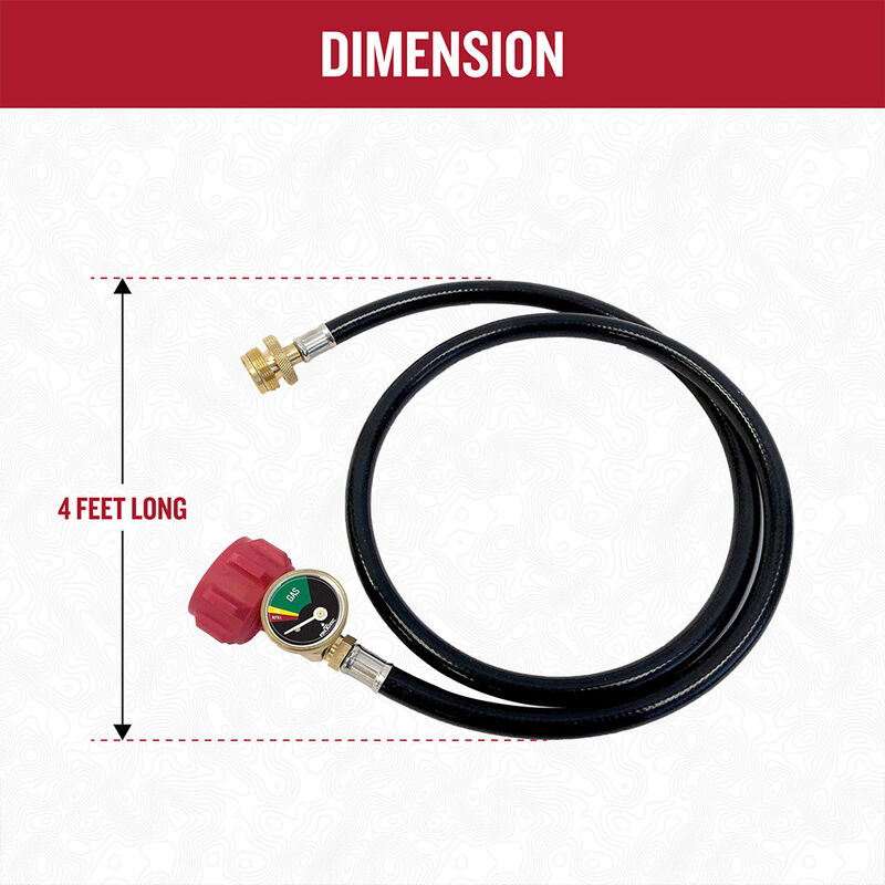 FIREDISC 4 ft. Conversion LP Adapter Hose with Gauginator image number 5