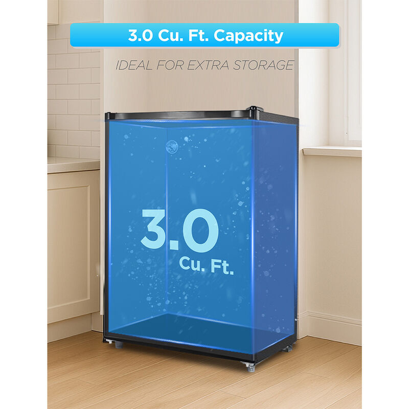 Commercial Cool 3.0 Cu. Ft. Upright Freezer, Black image number 2