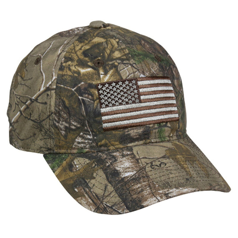 Realtree Xtra Distressed USA Flag Cap image number 1