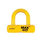 Trimax MAX40YL High-Security Disc U-Lock, Yellow with 2" x 1/2" Shackle