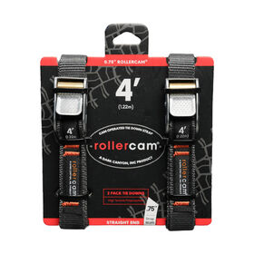 Rollercam Straight End 0.75" Wide Tie-Downs, 4' Long, Set of 2