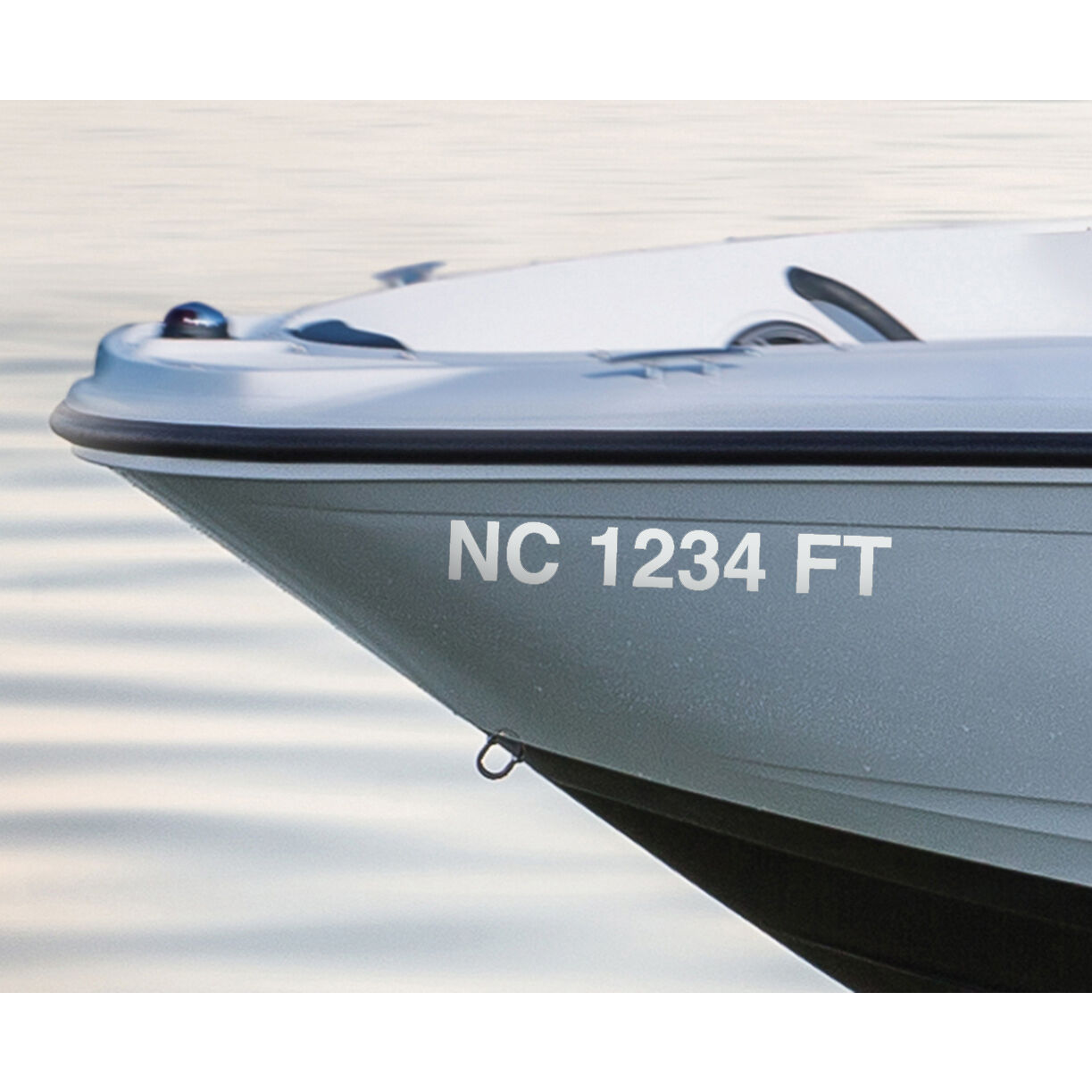 thumbnail image 2 of Custom Boat Registration Numbers - 2 Pack Vinyl Decals With Air Release Technology 2 of 5