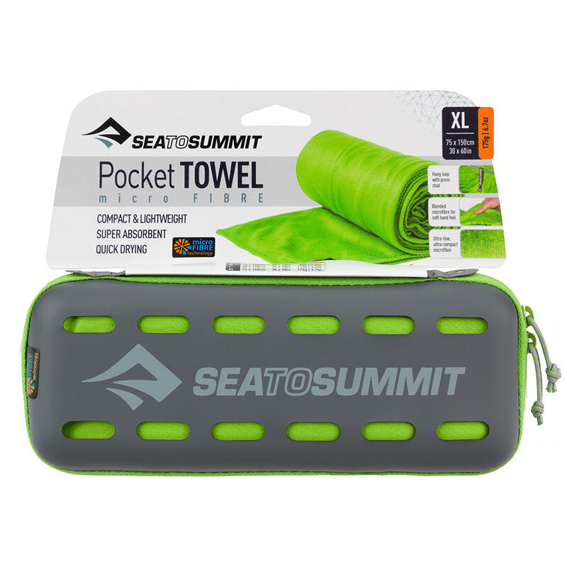 Sea to Summit Pocket Towel, Lime, Large image number 2