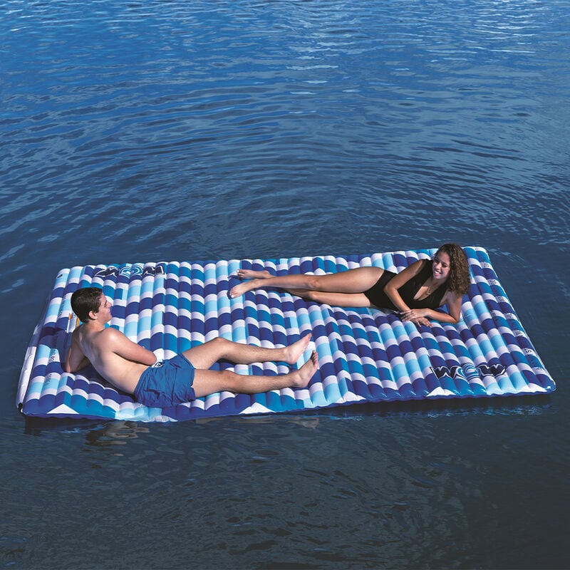 WOW Inflatable Floating Walkway, 10' x 6', Blue Chevron image number 2
