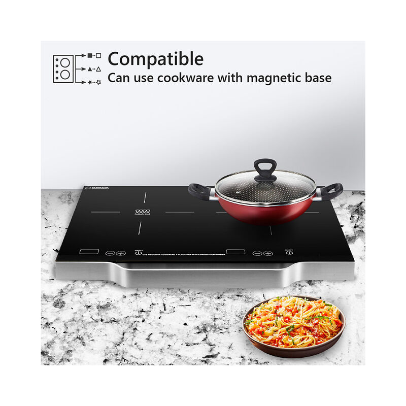 Equator PIC 200N Portable Dual Burner Induction Cooktop with Handle image number 10