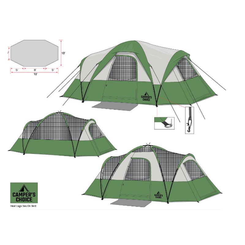 Camper’s Choice 8 Person Tent  image number 4