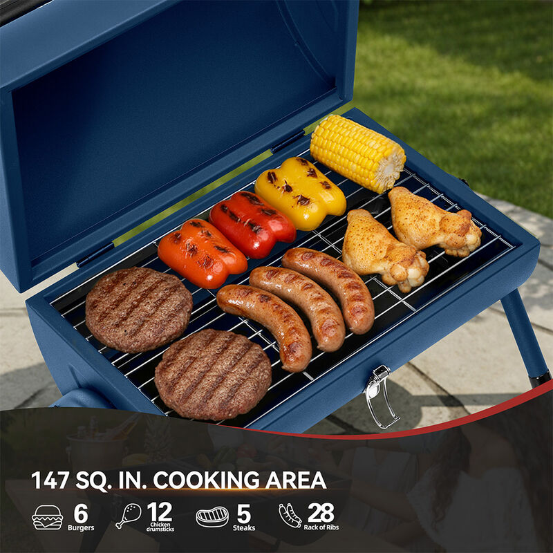 The Royal Gourmet CC1015B 2 Burn Portable Charcoal Grill  image number 14