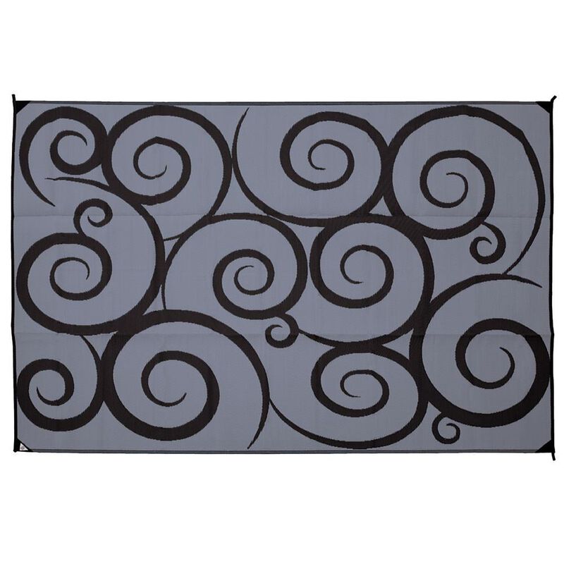 Reversible Swirl Design RV Patio Mat image number 2