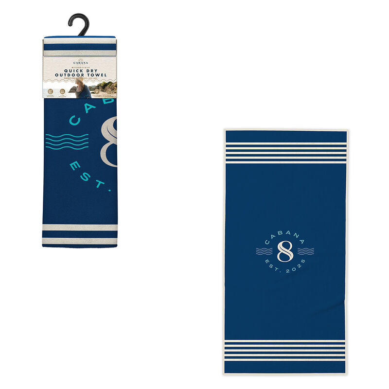Cabana 8 Quick Dry Towel, Dark Blue image number 2