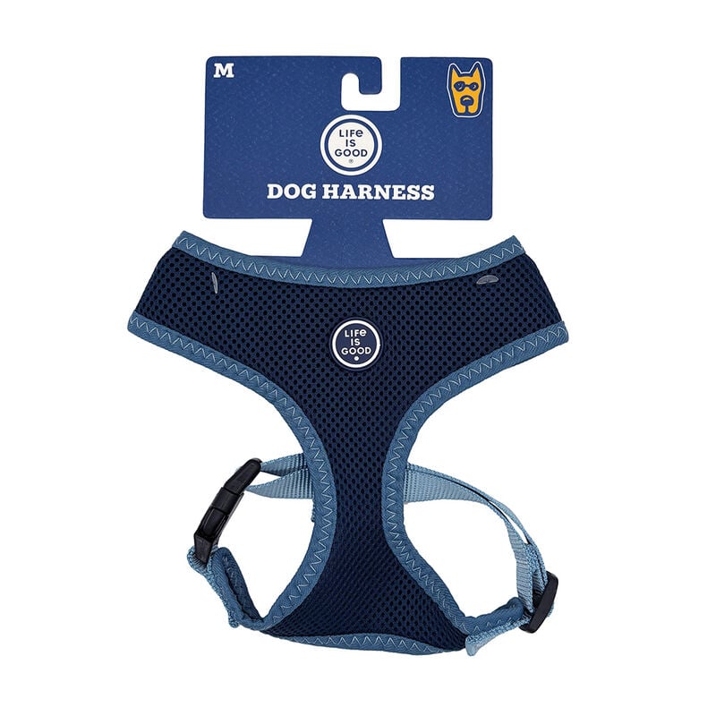 Life is Good Mesh Dog Harness, Medium, Blue image number 3