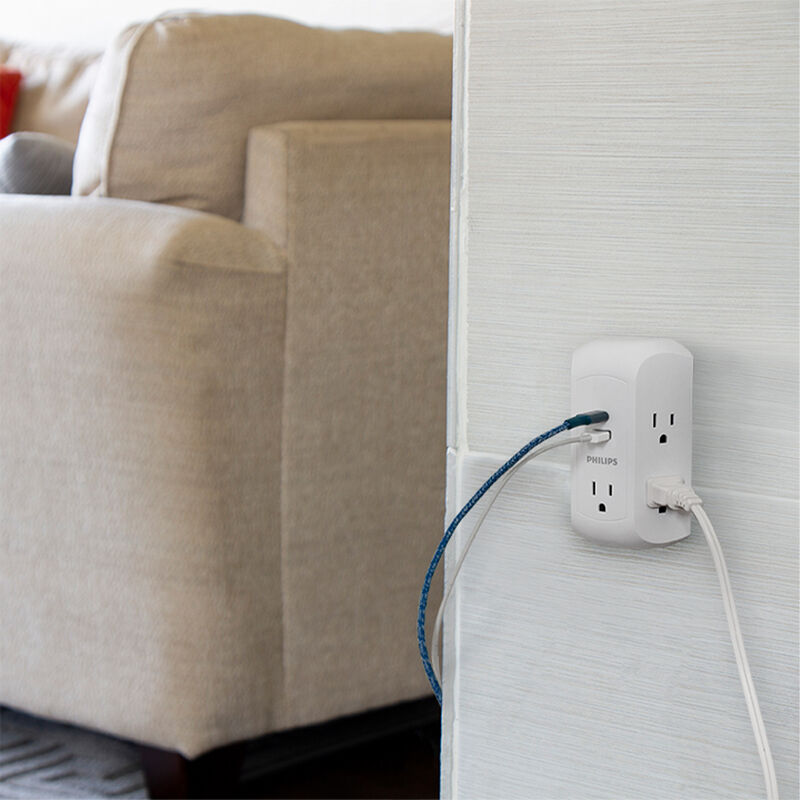 Philips 5-Outlet USB/USB-C Charging Surge Protector image number 6