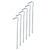 Zinc-Plate Steel Patio Mat Stakes, 6-Pack 