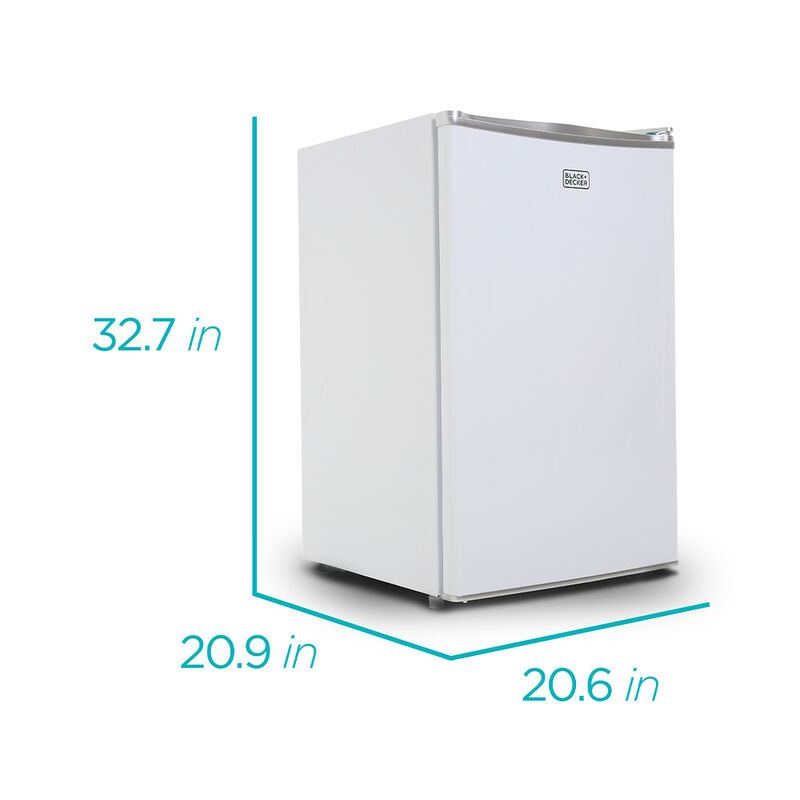 Black+Decker 4.3 cu. ft. Mini Refrigerator with Freezer, White image number 2