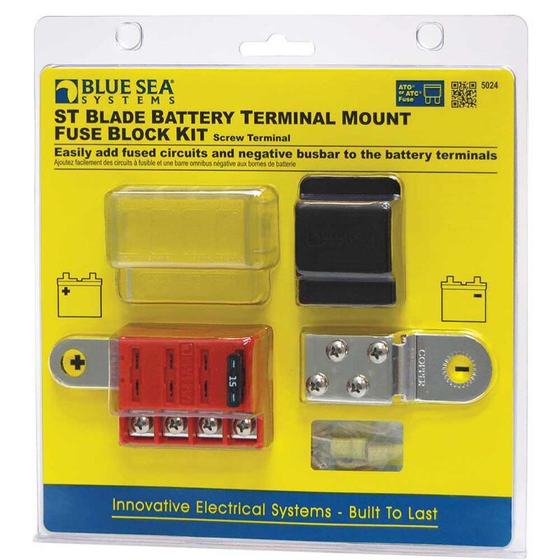 ST Blade Battery Terminal Mount Fuse Block Kit image number 1