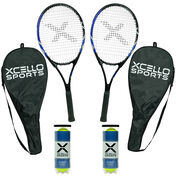 Xcello Sports Tennis Racket Set, Blue/Black