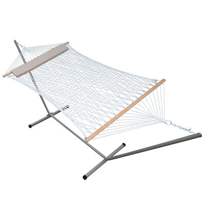 Algoma Rope Hammock, Stand, and Pillow Combination