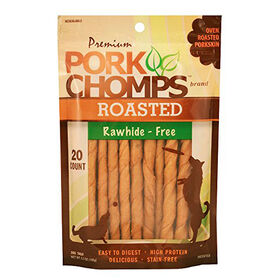 Scott Pet Pork Chomps Mini Twists, Roasted, 20-Pack