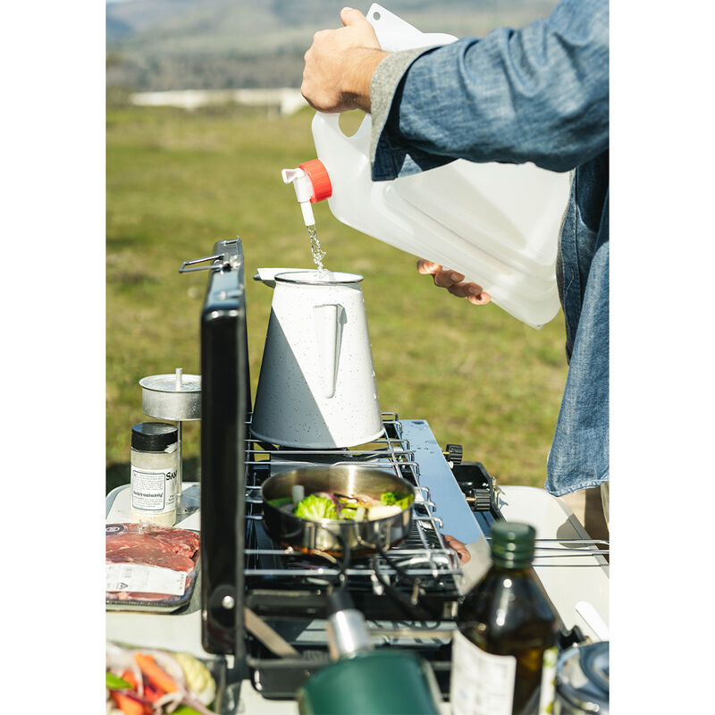 Stansport Enamel Percolator Coffee Pot and 4-Mug Set, White image number 5
