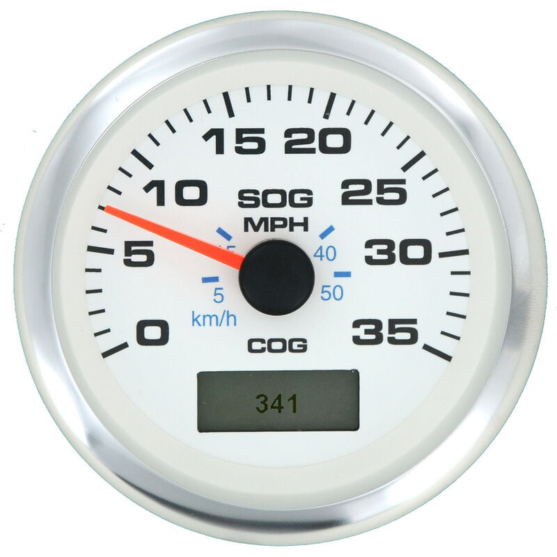 Sierra White Premier Pro 3" GPS Speedometer With LCD, 35 MPH image number 1