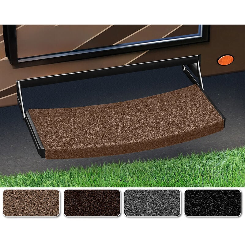 Trailhead Universal RV Step Rugs, 22&rdquo;W, Obsidian Black  image number 1