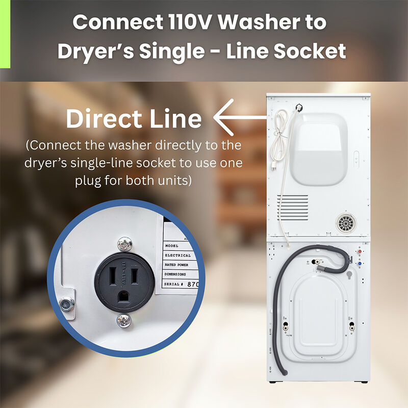 Equator Compact Stackable EW 822 Washer + ED 866 Dryer image number 7