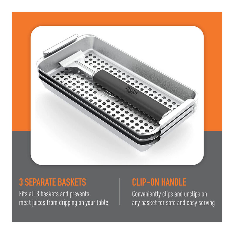 Yukon Glory BBQ 'N Serve Grill Basket Set image number 4