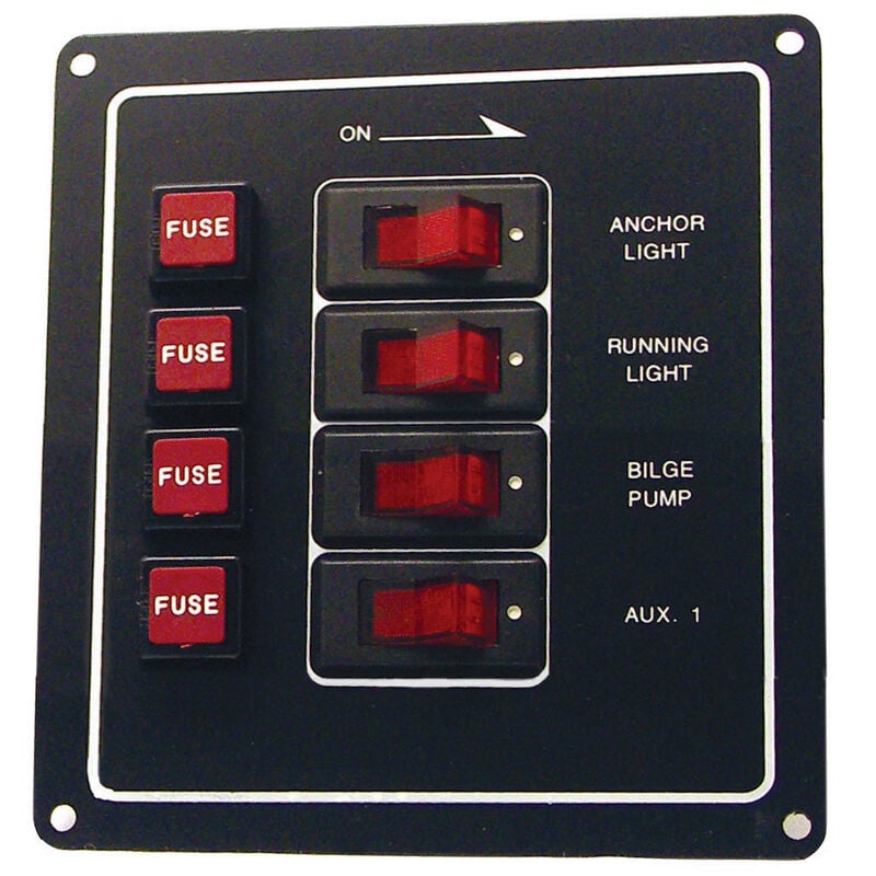SeaSense 4-Gang Rocker Switch Panel image number 1