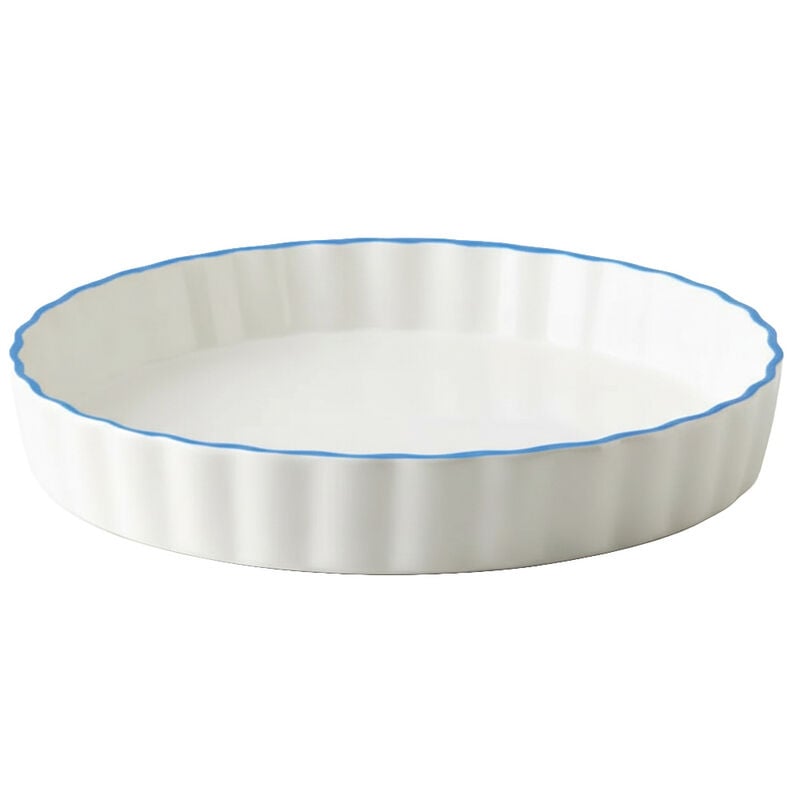 Art and Cook 10.5 in Round Stoneware Baking Dish, Blue