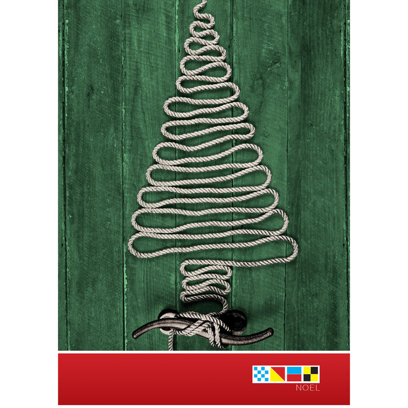Personalized Christmas Tree Rope Christmas Cards image number 1