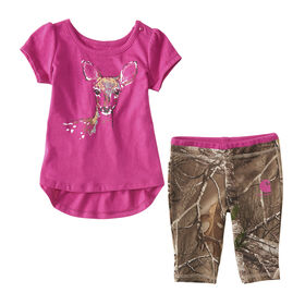 Carhartt Infant Girls' Water Color Capri Set