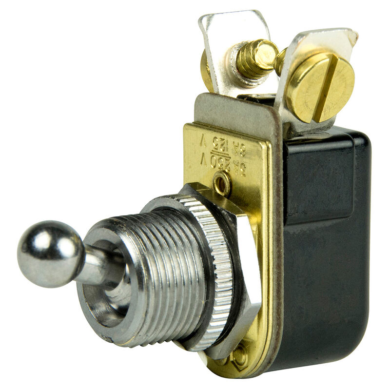 BEP SPST Chrome Plated, 3/8" Ball Toggle Switch, On/Off image number 1