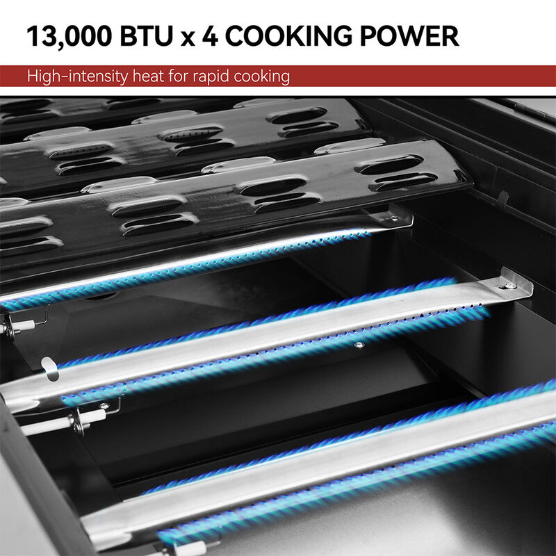 Royal Gourmet GB Series 8-Burner Gas Grill, Black/Stainless image number 11