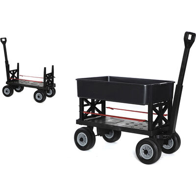 Mighty Max Multi-Purpose Dock Cart Wagon, Black Tub