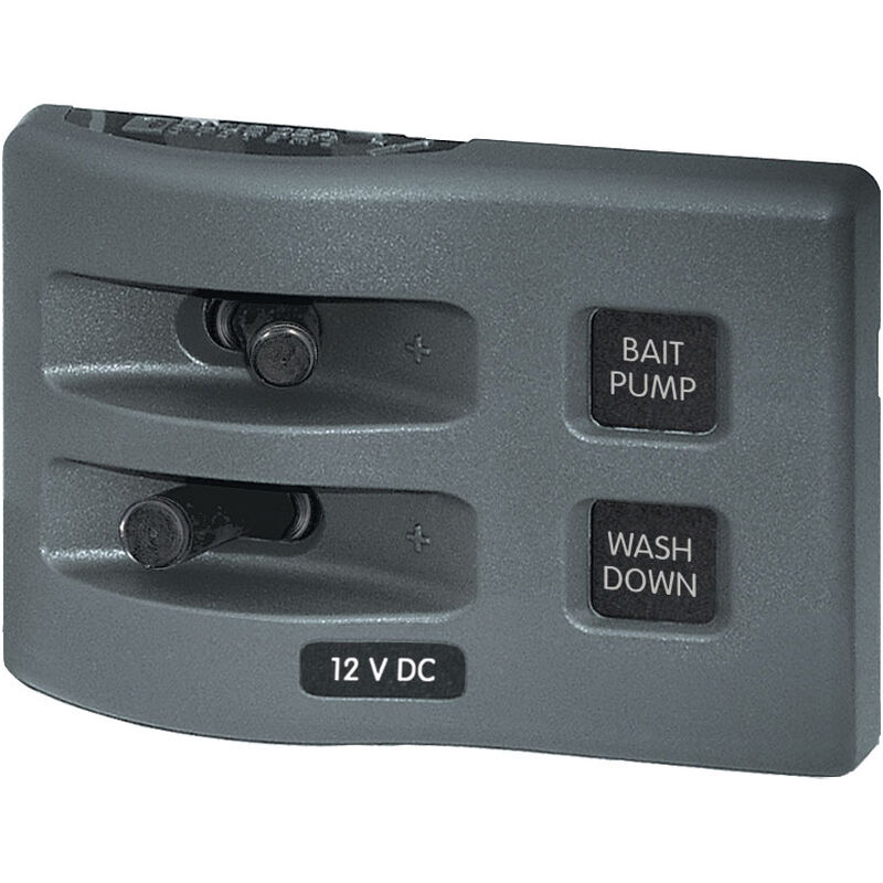 Blue Sea Systems WeatherDeck 12V DC Waterproof Switch Only Panel, 2 Positions image number 1
