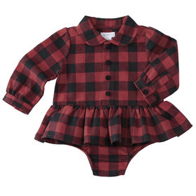Mud pie Infant Girls' Buffalo Check Skirted Crawler One Piece