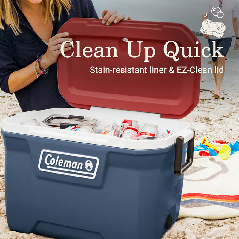 Coleman Classic Series 52-Quart Hard Cooler, Red/White/Blue image number 7
