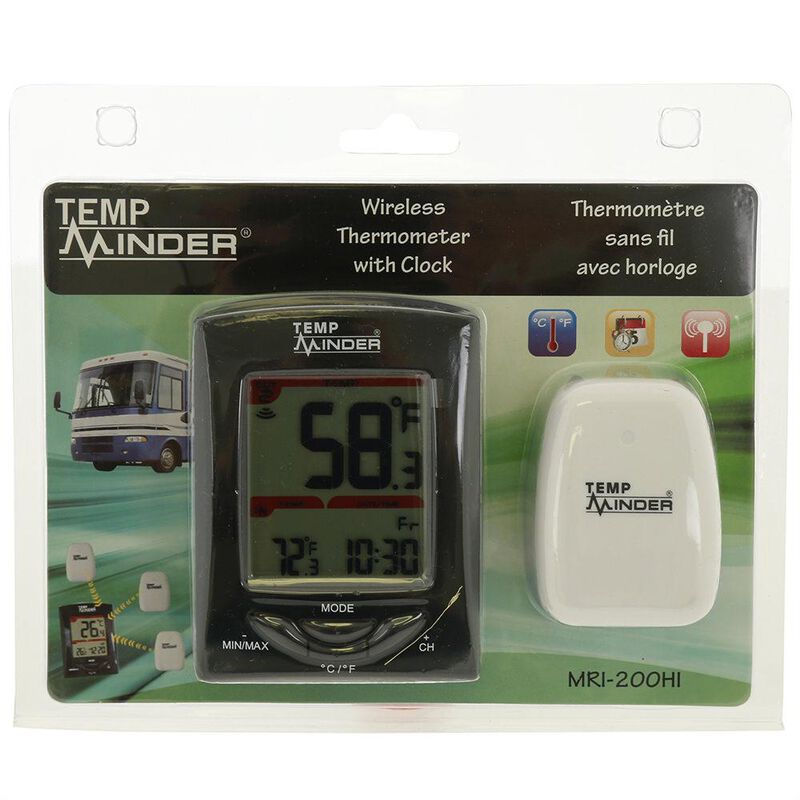 TempMinder Three-Station Wireless Thermometer and Clock image number 5
