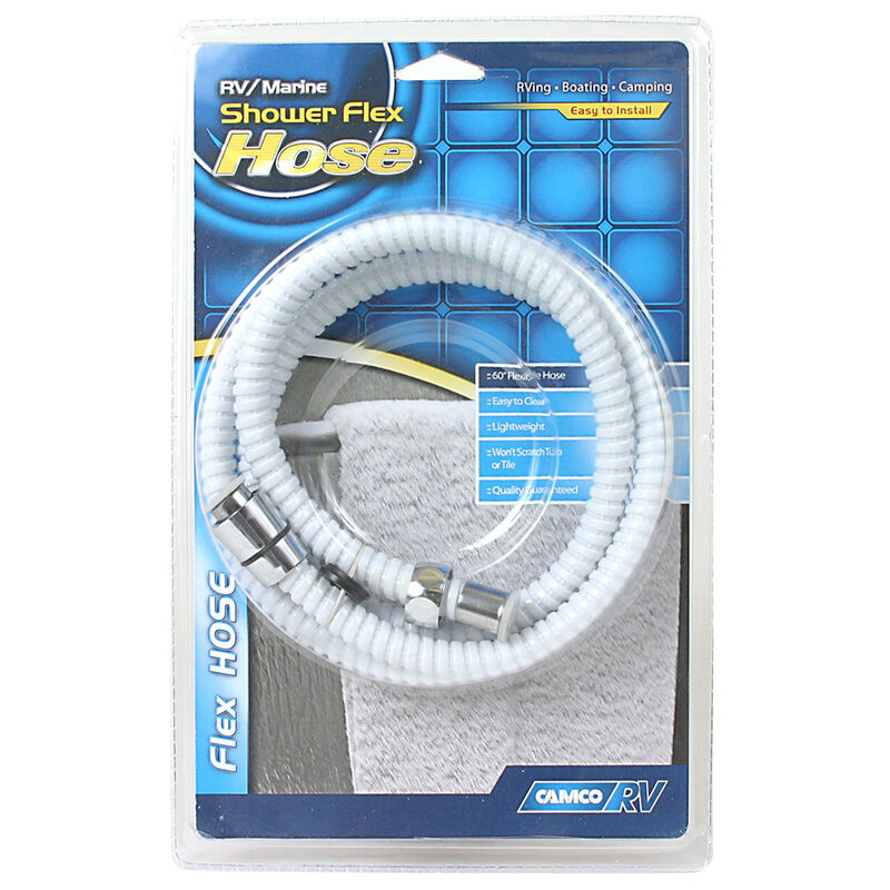 Camco 60" Shower Head Hose, White image number 2