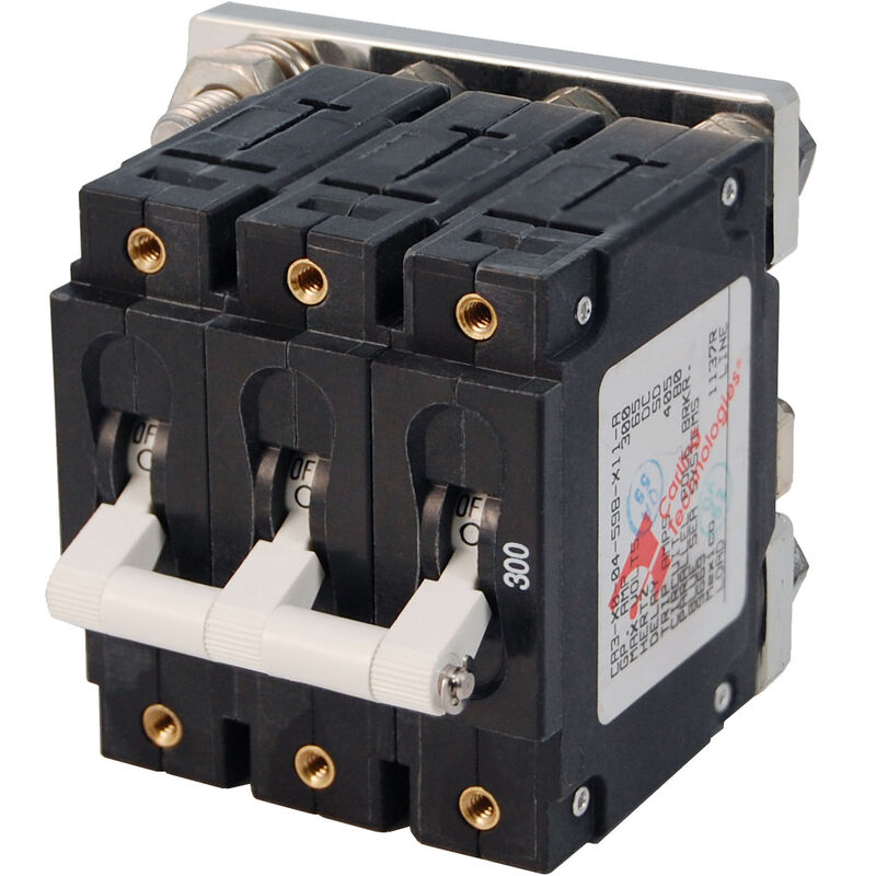 Blue Sea Systems C-Series Toggle Switch Circuit Breaker, Triple Pole 300 Amp image number 1
