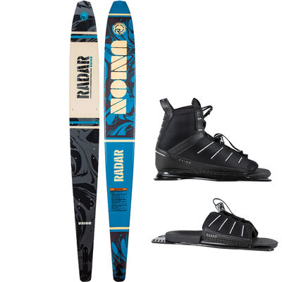 Radar Union Slalom Waterski with Prime Binding and Adjustable Rear Toe Plate