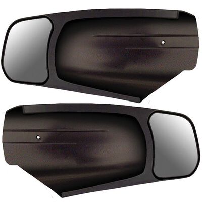 CIPA Custom Towing Mirror Set&mdash;Chrome Capped/Painted Mirrors, 10950